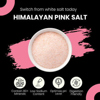 5:15PM Himalayan Pink Rock Salt | 100% Pure Pink Salt with Natural Trace Minerals | Gourmet Quality Himalayan Rock Salt | For Healthy Cooking – 1kg