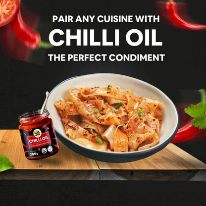 5:15PM Chilli Oil 200gm | Crispy Chinese Chilli Oil |Sichuan Chilli Oil with Garlic| Slow Infused | 100% Natural, Vegan & Gluten Free | No artificial colours & flavour | Perfect for stir-fries, noodles, pizzas, and salad – 200gm