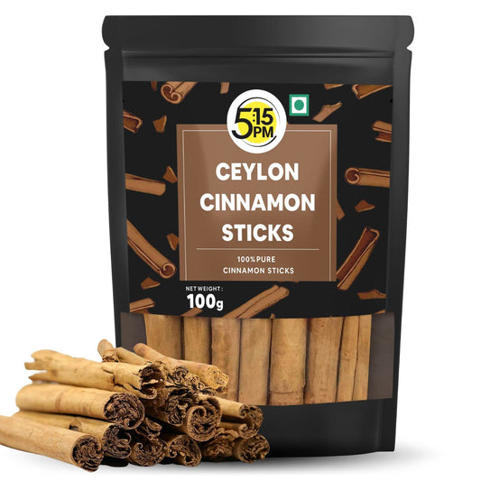 5:15PM Ceylon Cinnamon Sticks 100gm| SriLankan Dalchini Sticks |World’s Finest Ceylon Cinnamon Quills - Genuine Source Certification