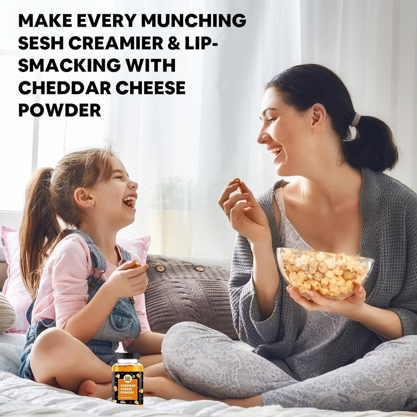 5:15PM Cheddar Cheese Powder Seasoning for Popcorn, Pasta, Pizza, Nachos, Fries, 100 g