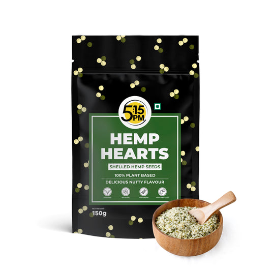 5:15PM Hemp Hearts 150g | Hulled Hemp Seeds for Eating | Raw Shelled Hemp Seeds Vegan, Gluten Free & 100% Organically Grown – 150g